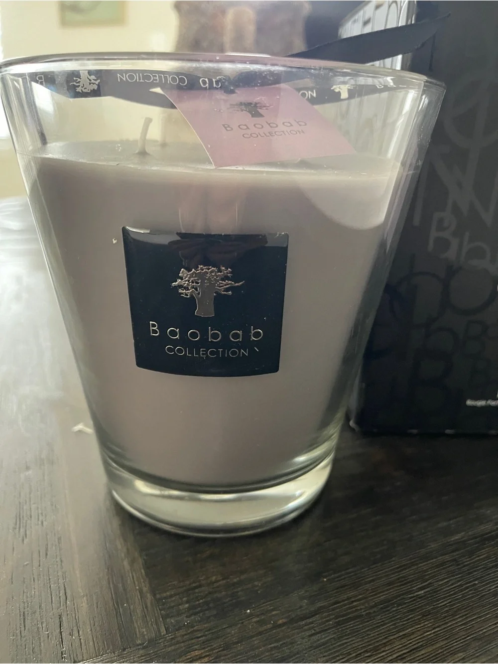 Baobab Collection All season White Rhino Luxury Scented Candle in smoked Glass